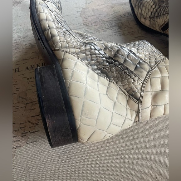 Jo Ghost Croc Print Leather Ankle Boots Size 46 | 12 US - Picture 15 of 16
